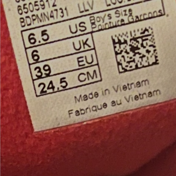 New Balance Kids Red and Gray Sneakers - Picture 6 of 7